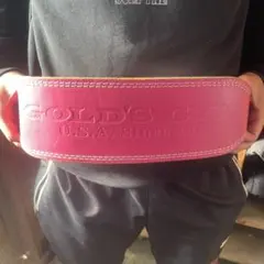 GOLD'S GYM トレーニングパワーベルト ピンクのサムネイル