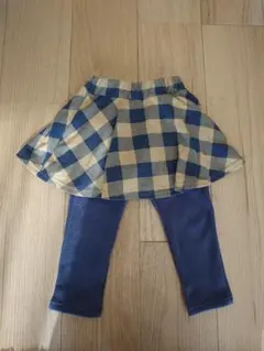 BREEZE チェック柄スカート付きレギンス スカッツ 100cm