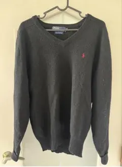 POLO RALPH LAUREN Vネックニット ブラック Lのサムネイル