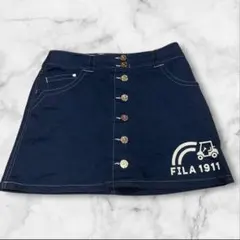 【FILA GOLF】スカート インナーパンツ付き ボタンデザイン ゴルフ