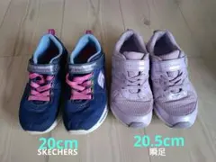 スケッチャーズスニーカー20cm & 瞬足20.5cmスニーカーセット
