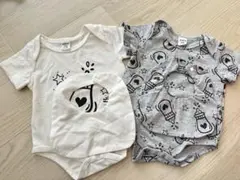 SHEIN ロンパース スタイ 4点セット 0-1M