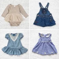 ベビー服　ワンピース　まとめ売り　70 80 女の子　エイチアンドエム　モンベベ