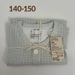 無印良品　サッカー織　半袖パジャマ　ブルーチェック　140-150のサムネイル