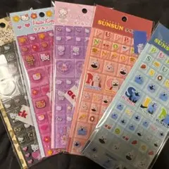 サンリオキャラクター キティタイルシール　　ギャルキティ　スンスン タイルシール