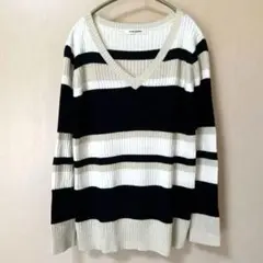 中古 トップス ニット Vネック M