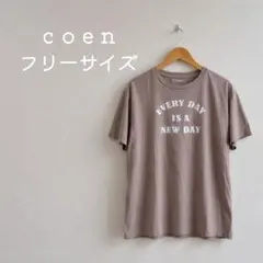 コーエン coen ロゴTシャツ フリーサイズ ベージュ ナチュラルのサムネイル