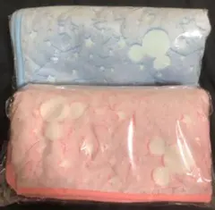 ミッキーマウス 光るブランケット 2色セット