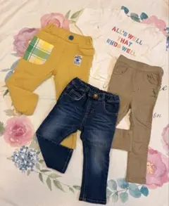 90/ボトムス ズボン/3枚セット/ムージョンジョン/グレードスコープ/+長袖