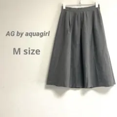 【エージーバイアクアガール】レディース ミモレ丈フレアスカート M グレー