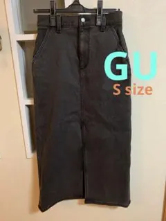 GU デニムスカート　ロング　黒　Sサイズ