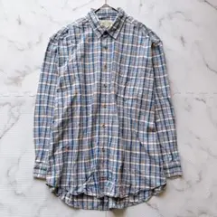 ✨美品✨ RALPHETON 長袖チェックシャツ青系　XLのサムネイル