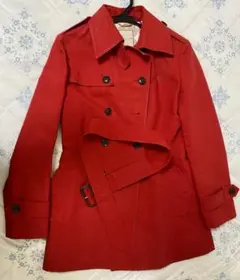 【ベルト付き】トレンチコート［レッド］