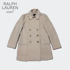 ラルフローレン ダブルブレストウールコート クリーム色 Aライン インパクト21