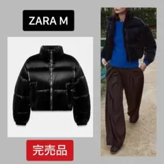 ●ZARA●ザラ●シャイニー撥水加工ウインドブレーカーアノラック●M●