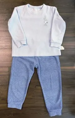 スヌーピーワッペン付きパジャマ　ユニクロ　110 ブルー　フリース