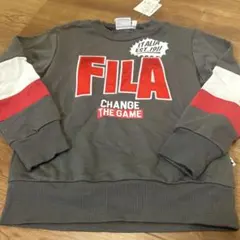 FILA 長袖カットソー 110サイズ グレー/レッド　トレーナー　トップス