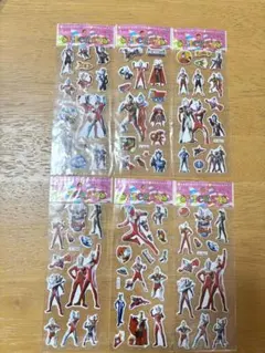 ウルトラマン　ぷっくりシール 6点セット