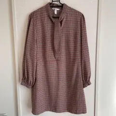 [最終値下げ] H&M チェックストレートワンピース　M