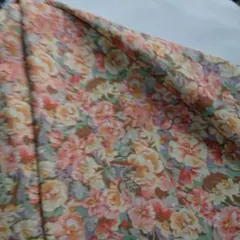 オレンジのフラワープリント