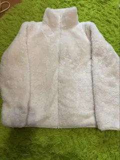 ホワイト フリースジャケット Mサイズ