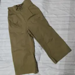 ピンクラテ レースアップ ワイドパンツ カーキ xxs 140cm