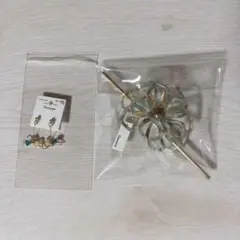 ピアス リボン かんざし 髪留め 花