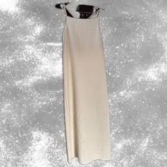 ワッフル生地 白ワンピース ロングワンピース タイトワンピース