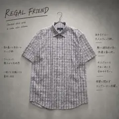 Y8965【リーガルフレンド】大きいサイズ/LL 半袖シャツ シアサッカー 軽量のサムネイル