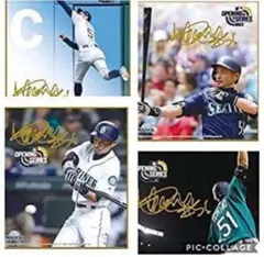 新品未開封 2019 MLB開幕戦記念 イチロー限定商品 フォトサイン色紙 4枚