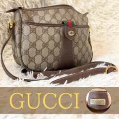 希少 グッチ シェリーライン GG キャンバス レザー ショルダーバッグ PVCのサムネイル