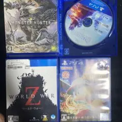 PS4 ゲーム 3本セット モンハン・WWZ・バトルフィールド
