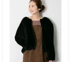 ボア　リバーシブル　ブルゾン　ブラック　アーバンリサーチ