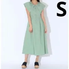 レディアゼル S ビッグカラー 清楚系 ミント ノースリーブ 夏ワンピ 量産
