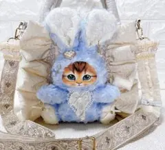 黒*こ様 コヤンイサムチョン　フリルバッグ　グレー　水色　うさちゃん　ボリちゃん