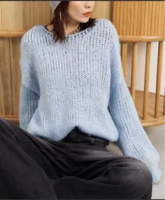 Auntie Rosa Holiday ローゲージメッシュニットプルオーバー