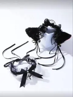 フリル付きカチューシャとチョーカーセット