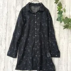 ❤美品❤エキプモンフェム シルク100% 星柄 シャツ ブラウス ゆったりS