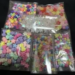 デコパーツ ビーズ まとめ売り 星 花 リボン ハート