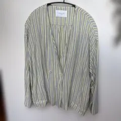 natural by clip ストライプ ノーカラージャケットのサムネイル