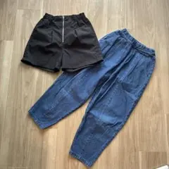 本日限定価格❗️子供服２枚セット　ショートパンツ　デニム　130 coca NHT