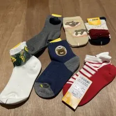 キッズ靴下 6足セット 動物柄/ストライプ