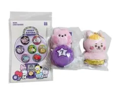 BT21 ラッキーガチャ COOKY ぬいぐるみ 缶バッジ セット