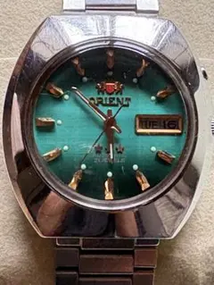 ✨ORIENT✨オリエント✨デイデイト✨27JEWELS✨グリーン文字盤✨腕時計 ✨ORIENT✨オリエント✨デイデイト✨27JEWELS✨グリーン文字盤✨腕時計