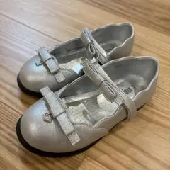 メゾピアノ▪️シルバー フォーマルシューズ 18.0cm▪️1回のみ使用