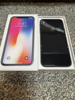 【美品】 iPhone X 256GB スペースグレー 本体 箱付き