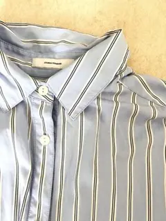 ジャーナルスタンダード　コットン100 ストライプシャツ　ブルー