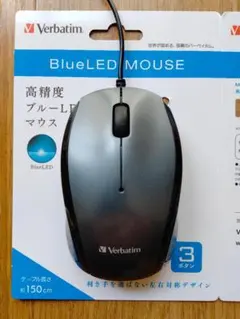 Verbatim BlueLED Mouse 3ボタン 約150cmのサムネイル