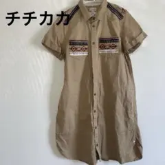 チチカカ★刺繍シャツ　モン族　ブラウンのサムネイル
