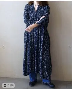 新作ヌキテパ Crimp Cotton Bergamot Print Dress - メルカリ